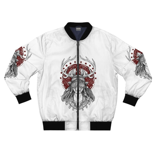 Heilung Celtic Shaman Bomber Jacket with horned shaman and celtic symbols