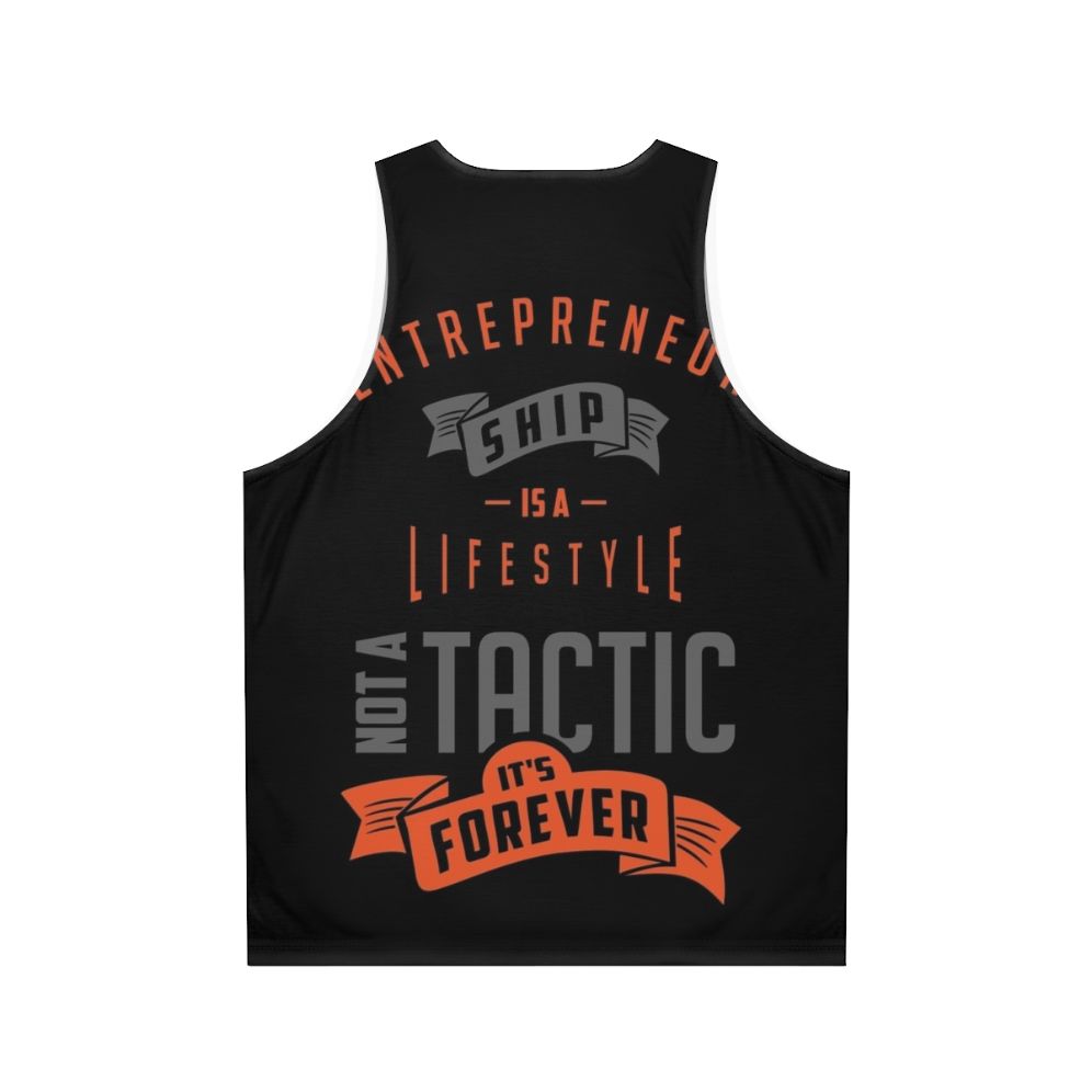 Unisex entrepreneur tank top with motivational design - Back