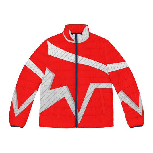 Mirrors Edge inspired red puffer jacket with video game logo