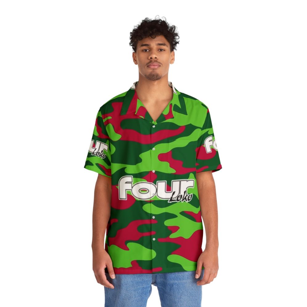 Watermelon Camo 4Loko Hawaiian Shirt - People Front