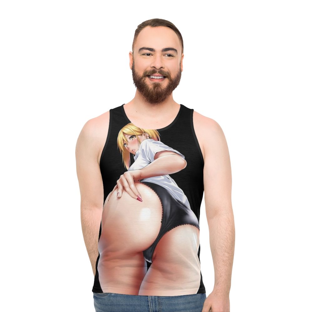 Cute and sexy anime girl on a unisex tank top - men