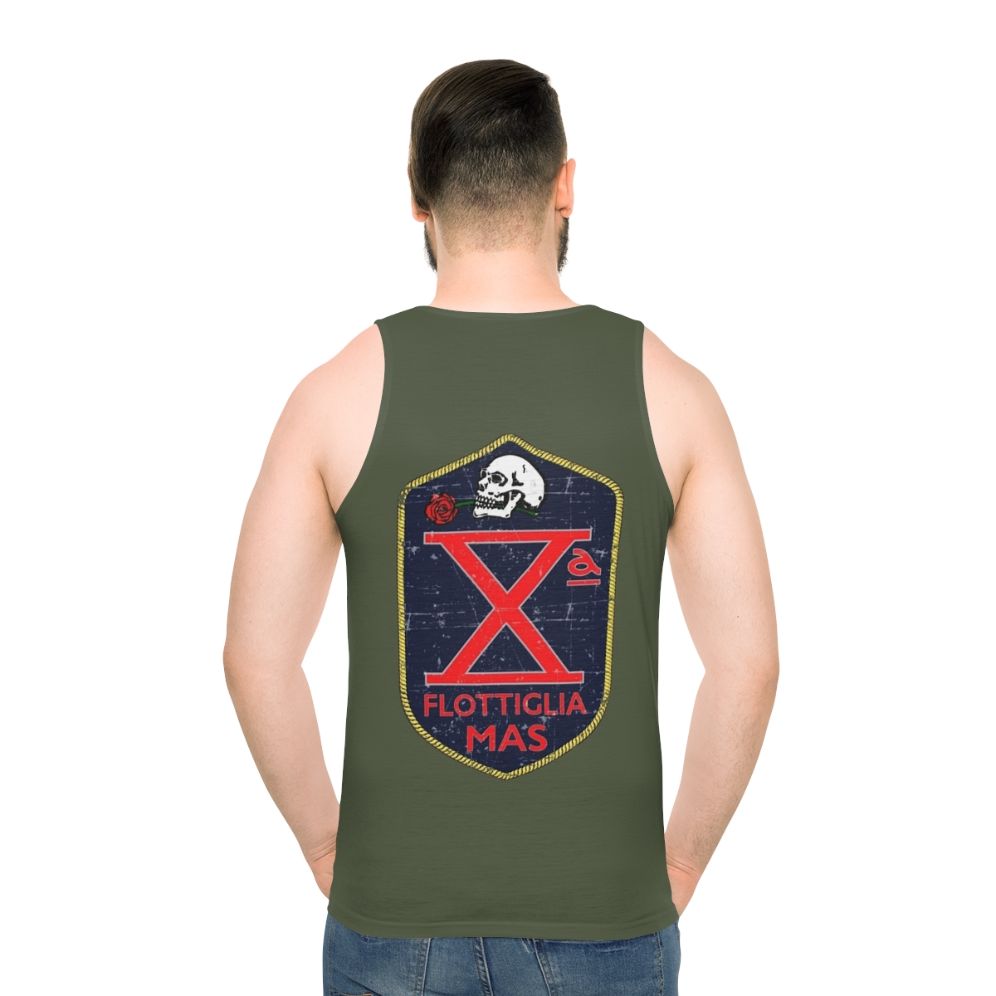 Unisex Italian Military Decima Flottiglia Mas Grunge Tank Top - men back