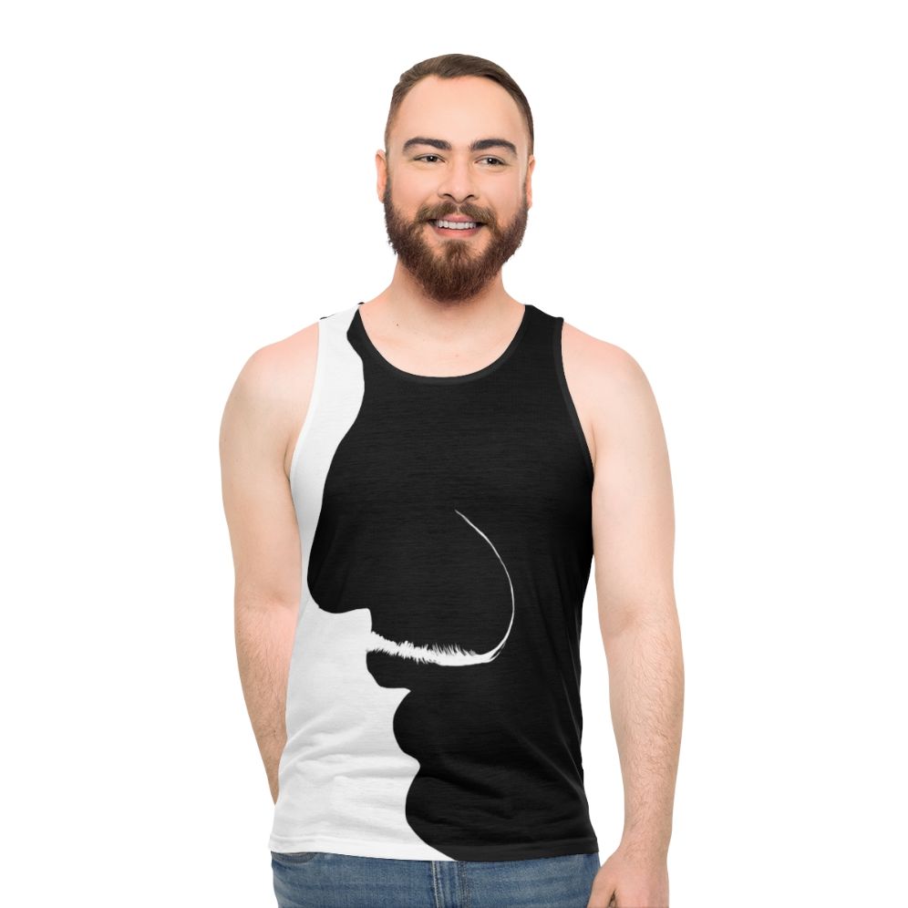 Minimalist Salvador Dali portrait unisex tank top - men