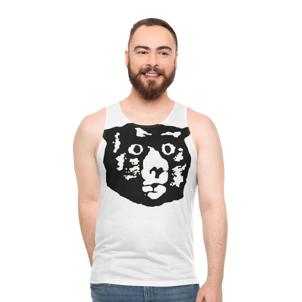 Retro monster bear unisex tank top - men