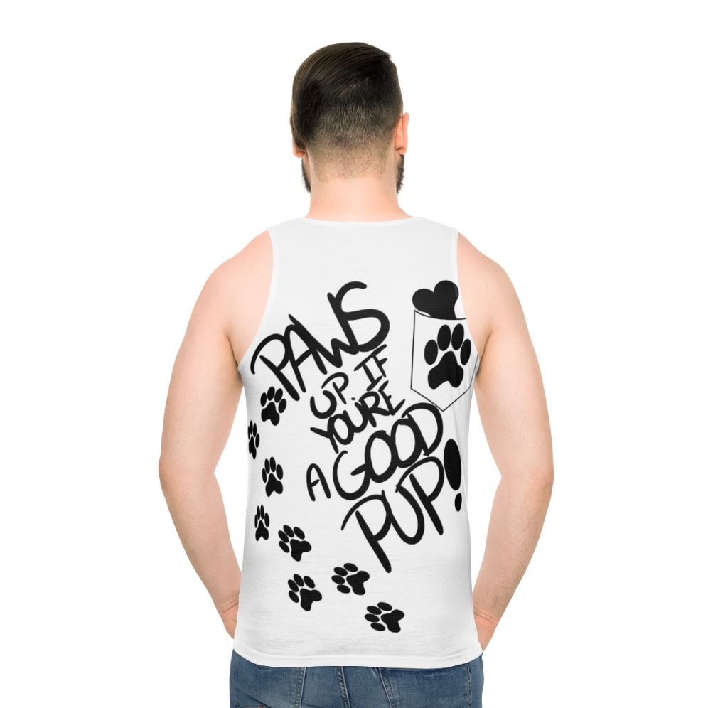 Paws Up Unisex Tank Top - men back