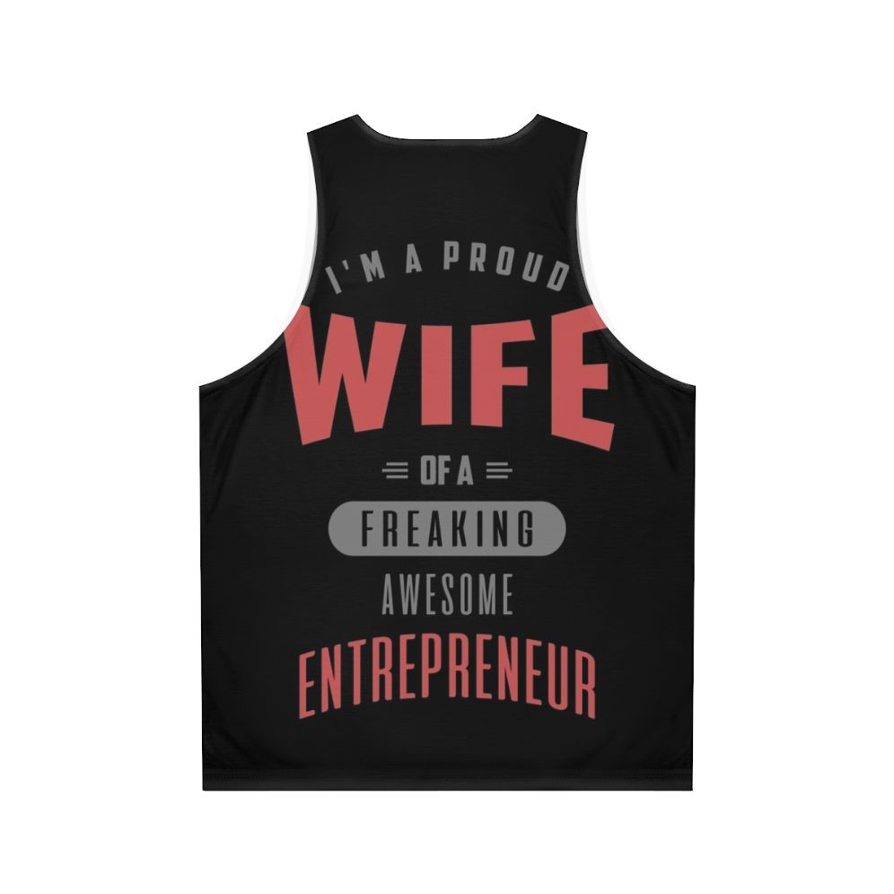 Entrepreneur Unisex Tank Top with Motivational and Inspirational Design - Back