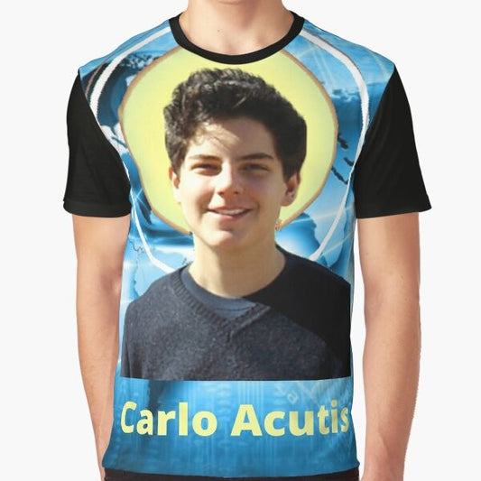 Blessed Carlo Acutis Catholic Saints Graphic T-Shirt