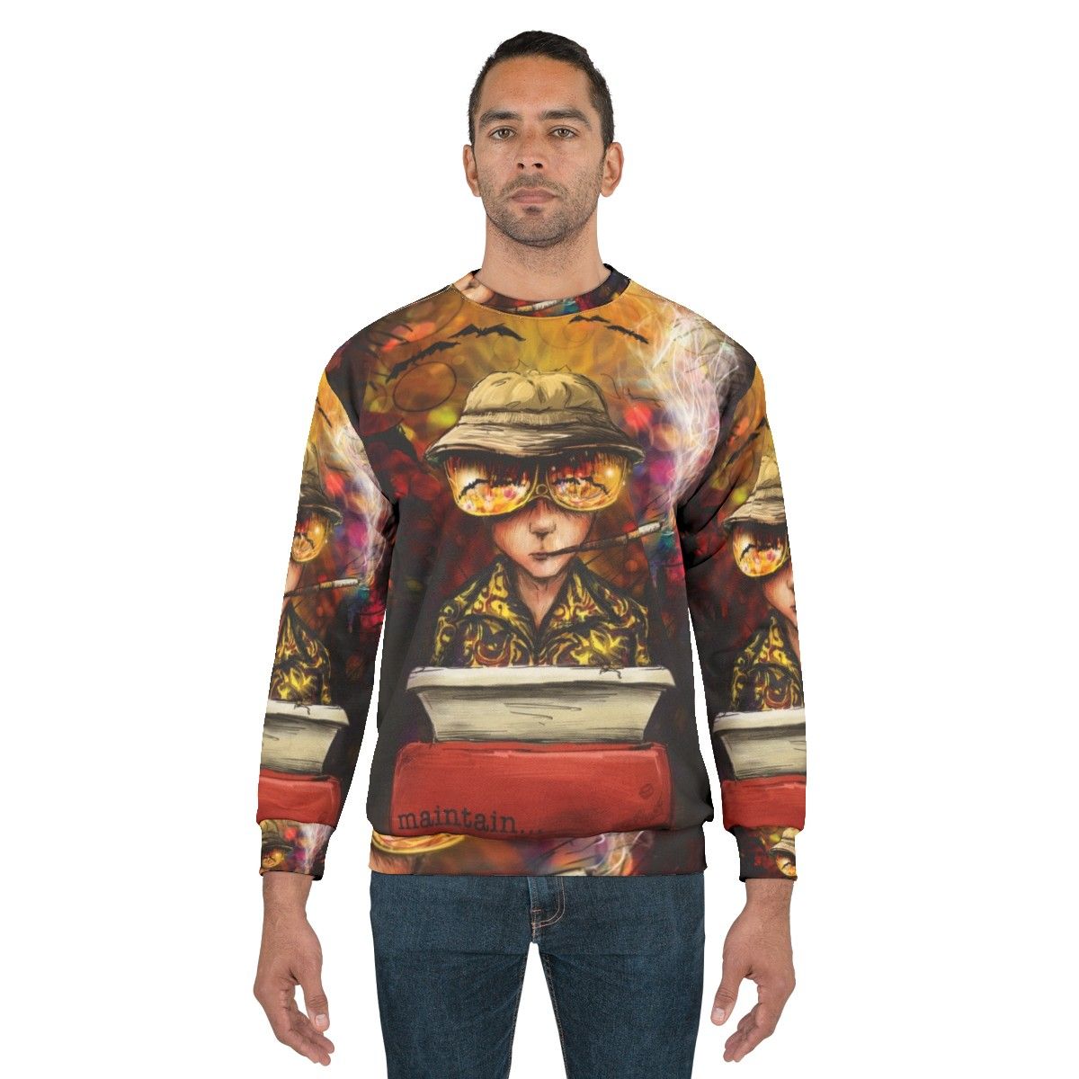 Maintain Sweatshirt with Hunter S. Thompson inspired design - men