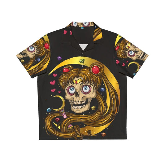 Bewitching moon skull Hawaiian shirt