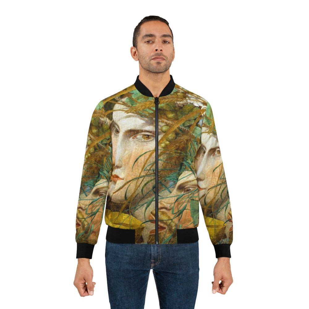 Bacchanalian Scene bomber jacket featuring a mythological design by Richard Dadd - Lifestyle