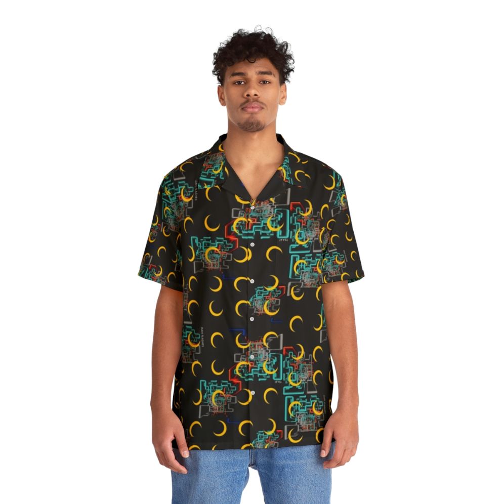 Dan Flashes Hawaiian Shirt with Unique Pattern - People Front