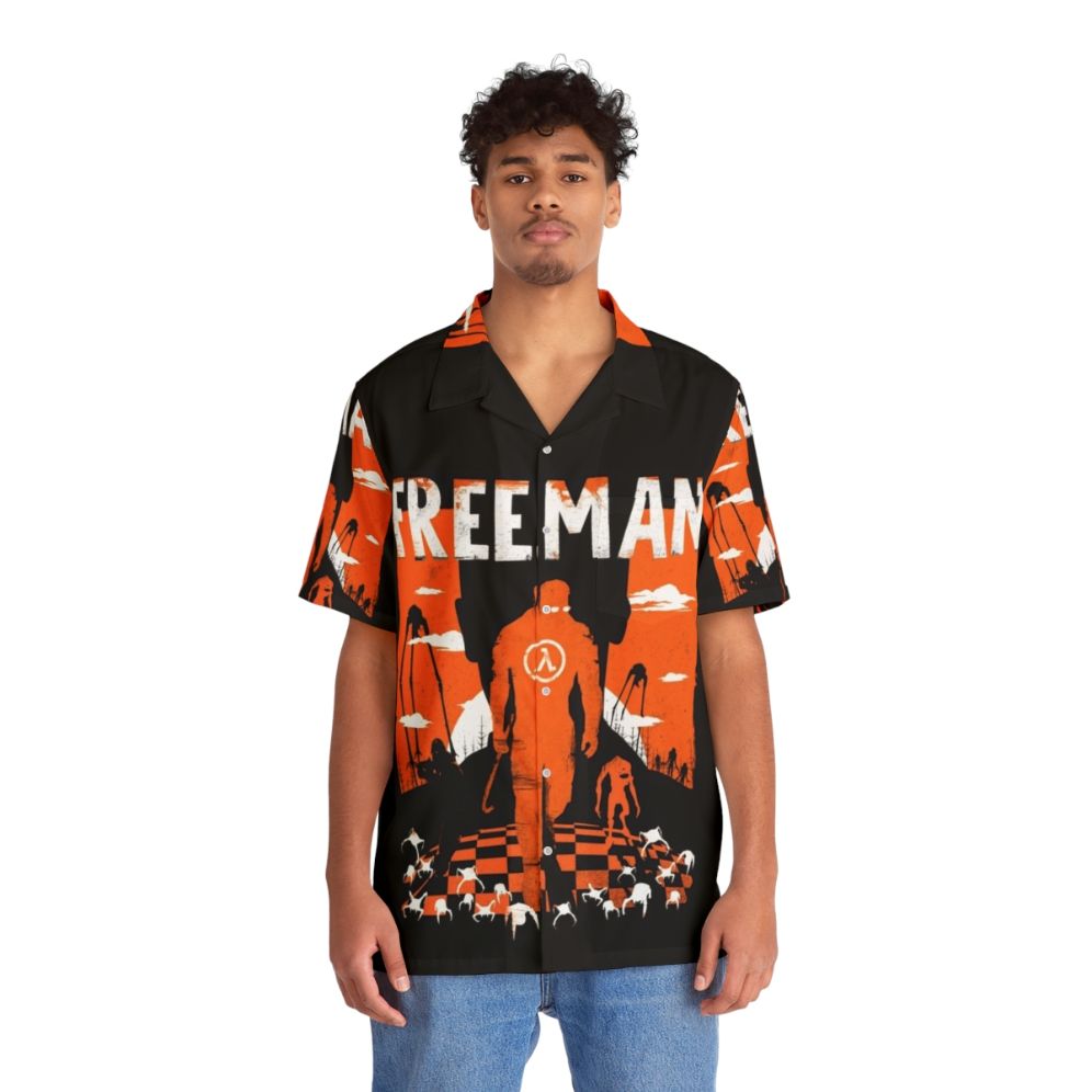 Gordon Freeman Half Life Hawaiian Shirt - People Front