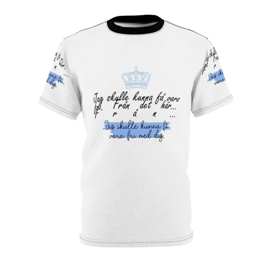 Young Royals inspired t-shirt featuring a minimal line art design with a quote