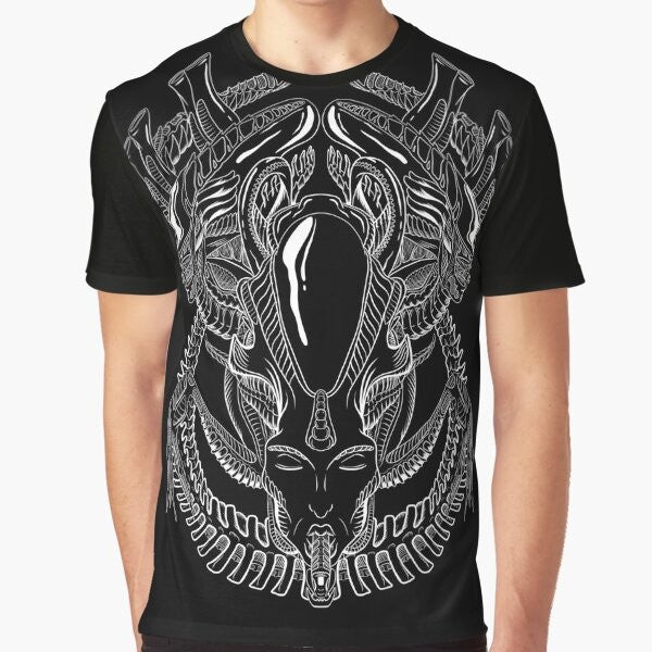 Xenomorph Alien HR Giger Graphic T-Shirt