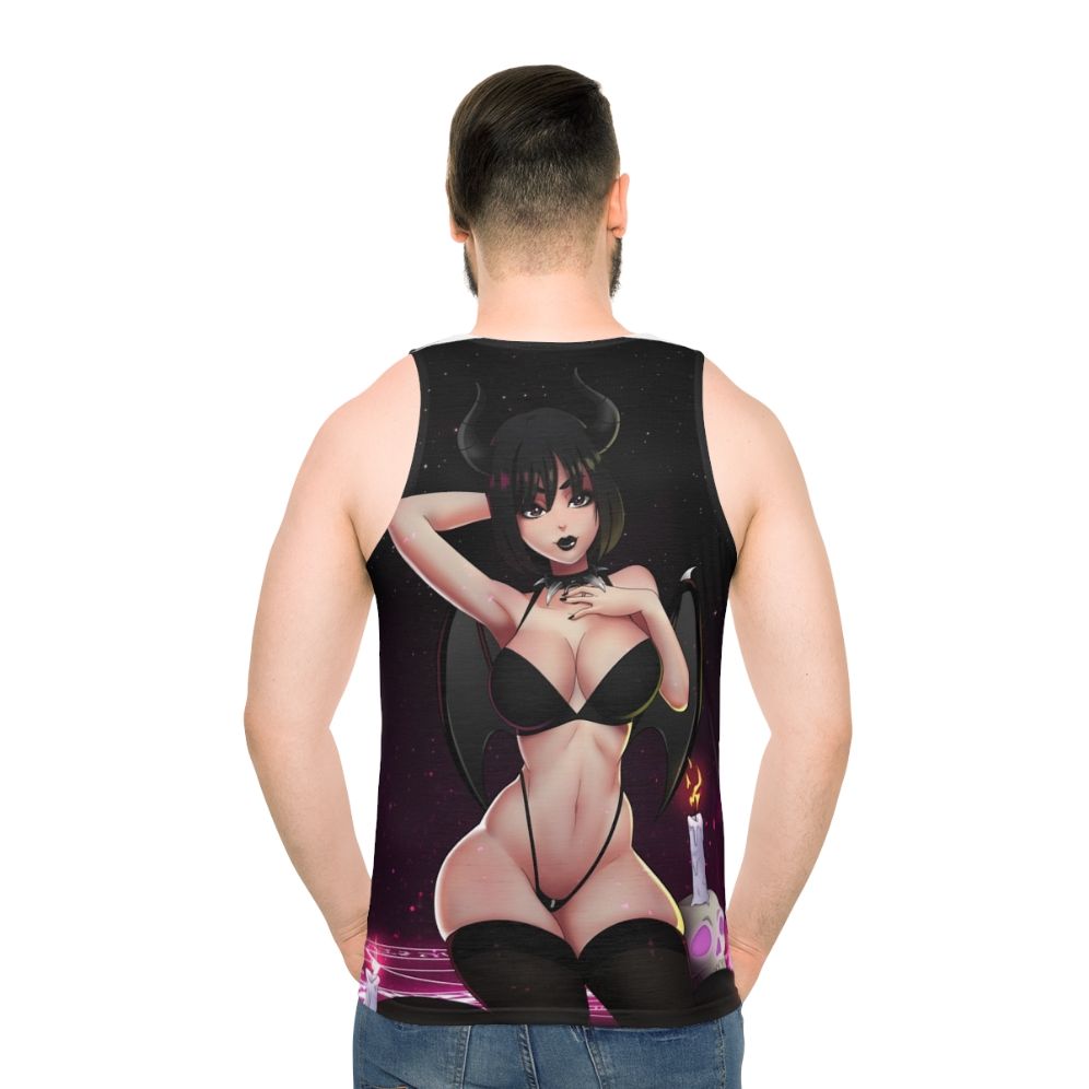 Unisex succubus girl anime tank top - men back