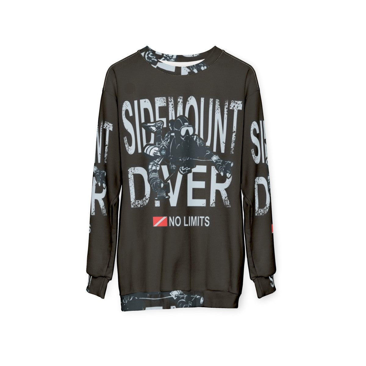 Sidemount diver technical diving sweatshirt - hanging