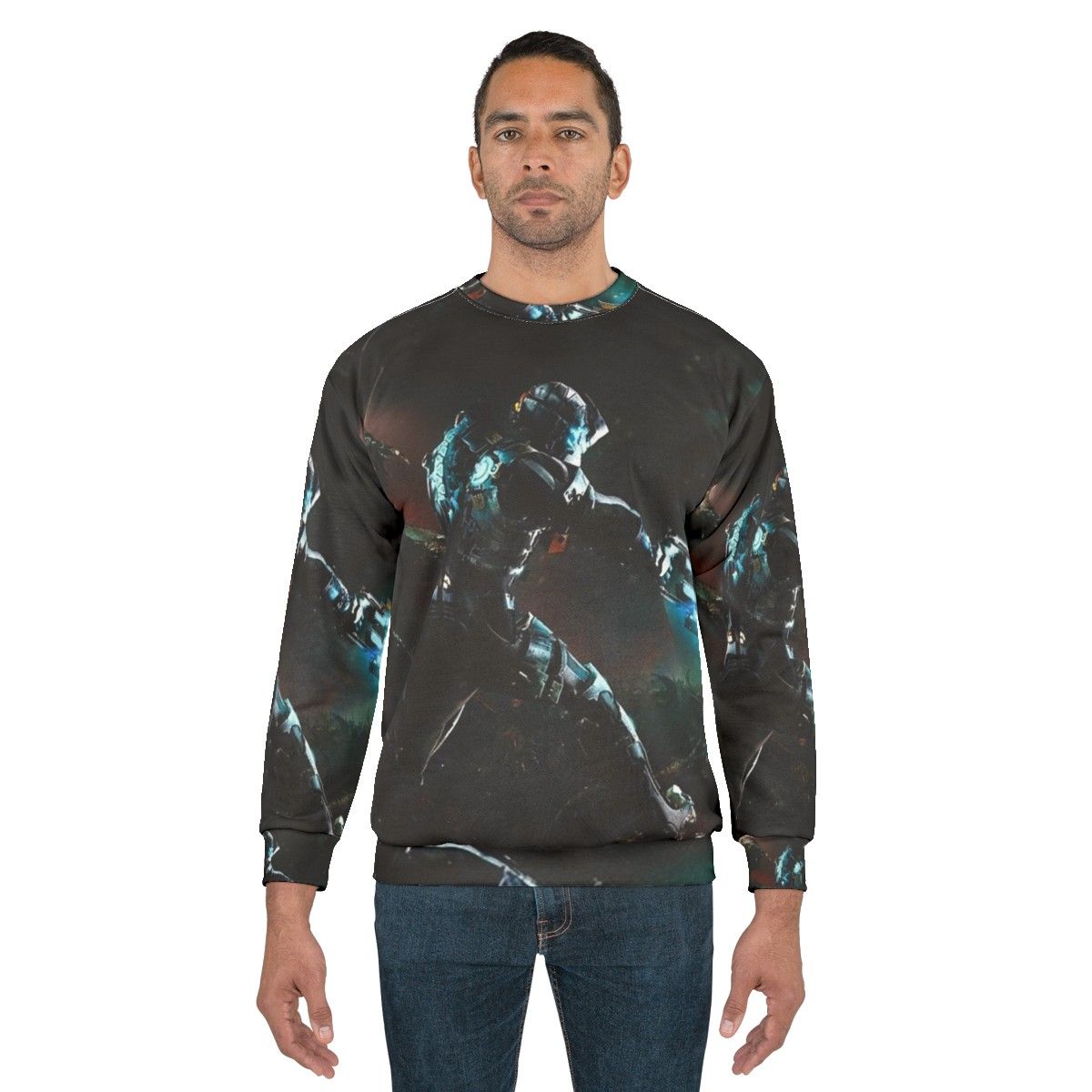 Dead Space Themed Sweatshirt with Iconic Video Game Imagery - men