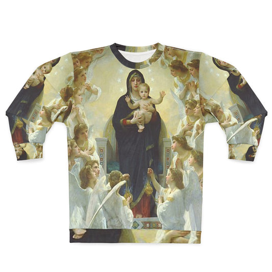 Our Lady Virgin Mary and Angels Religious Sweatshirt