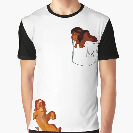 Mufasa the lion king graphic design on a t-shirt