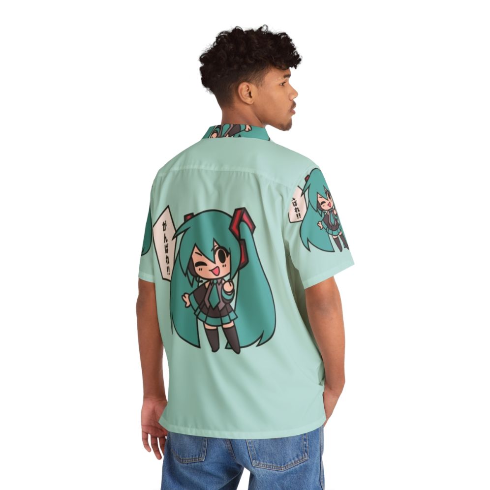 Hatsune Miku Chibi Kawaii Hawaiian Shirt - People Back