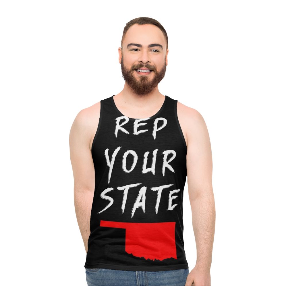 Oklahoma state pride unisex graphic tank top - men