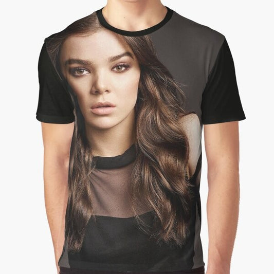 Hailee Steinfeld graphic t-shirt with stylized design