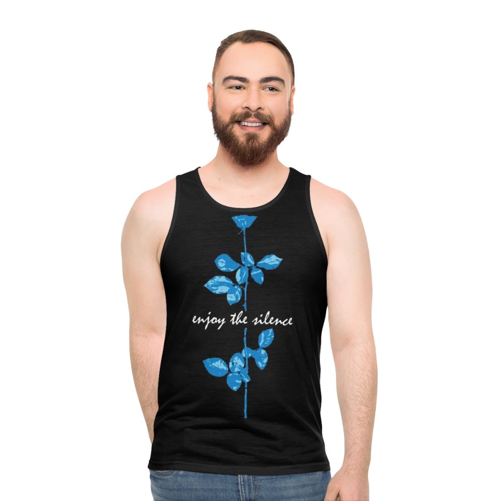 Enjoy The Silence Blue Unisex Tank Top - men