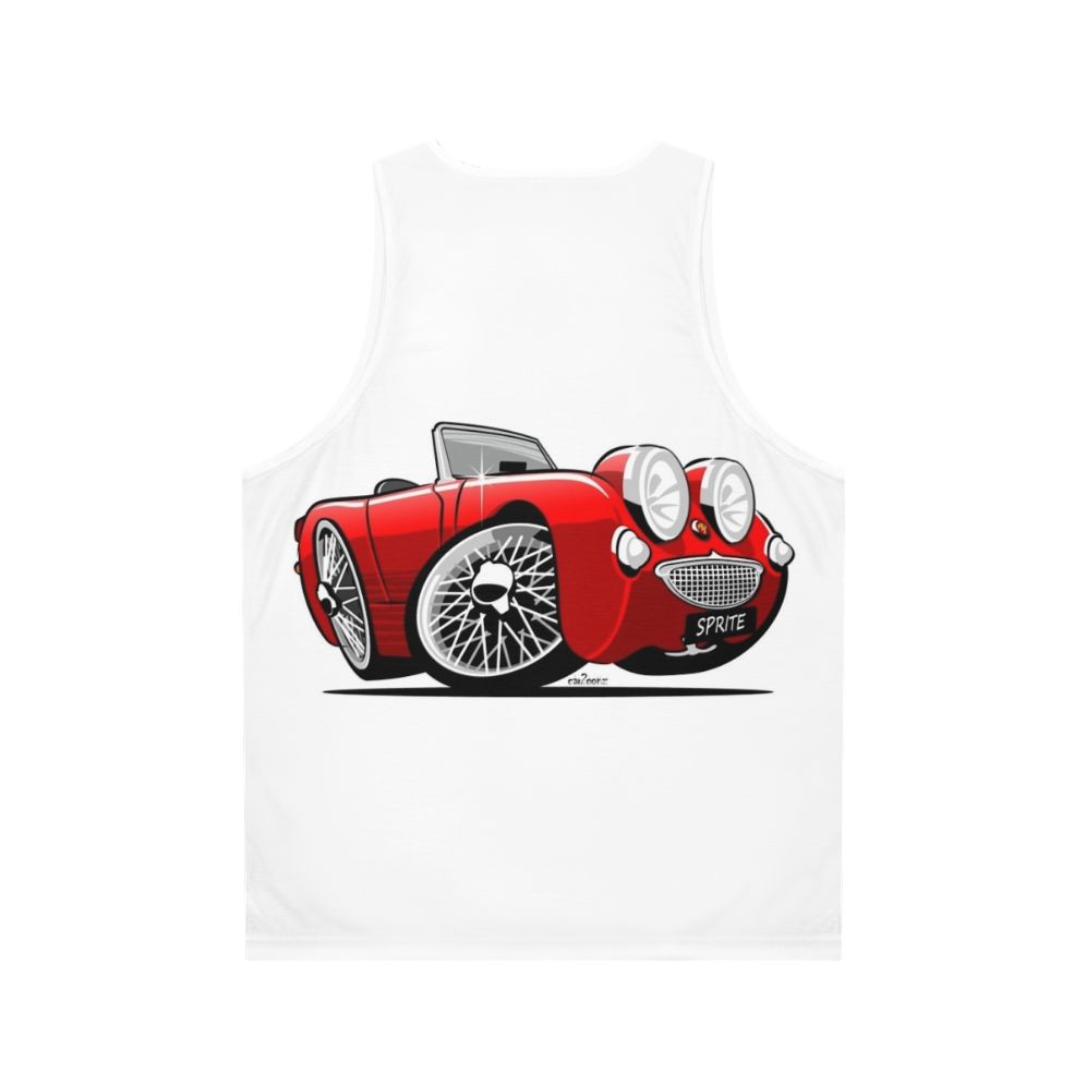 Austin Healey Sprite sports car graphic unisex tank top - Back