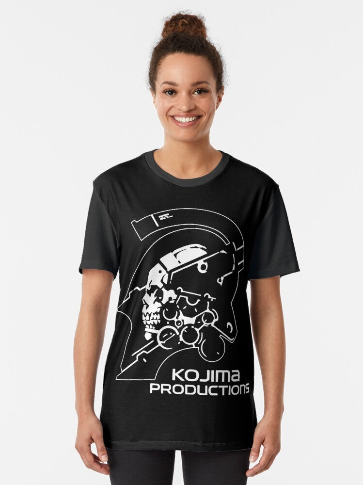 Death Stranding Kojima Productions T-Shirt featuring Kojima Productions logo and Solid Snake - Women