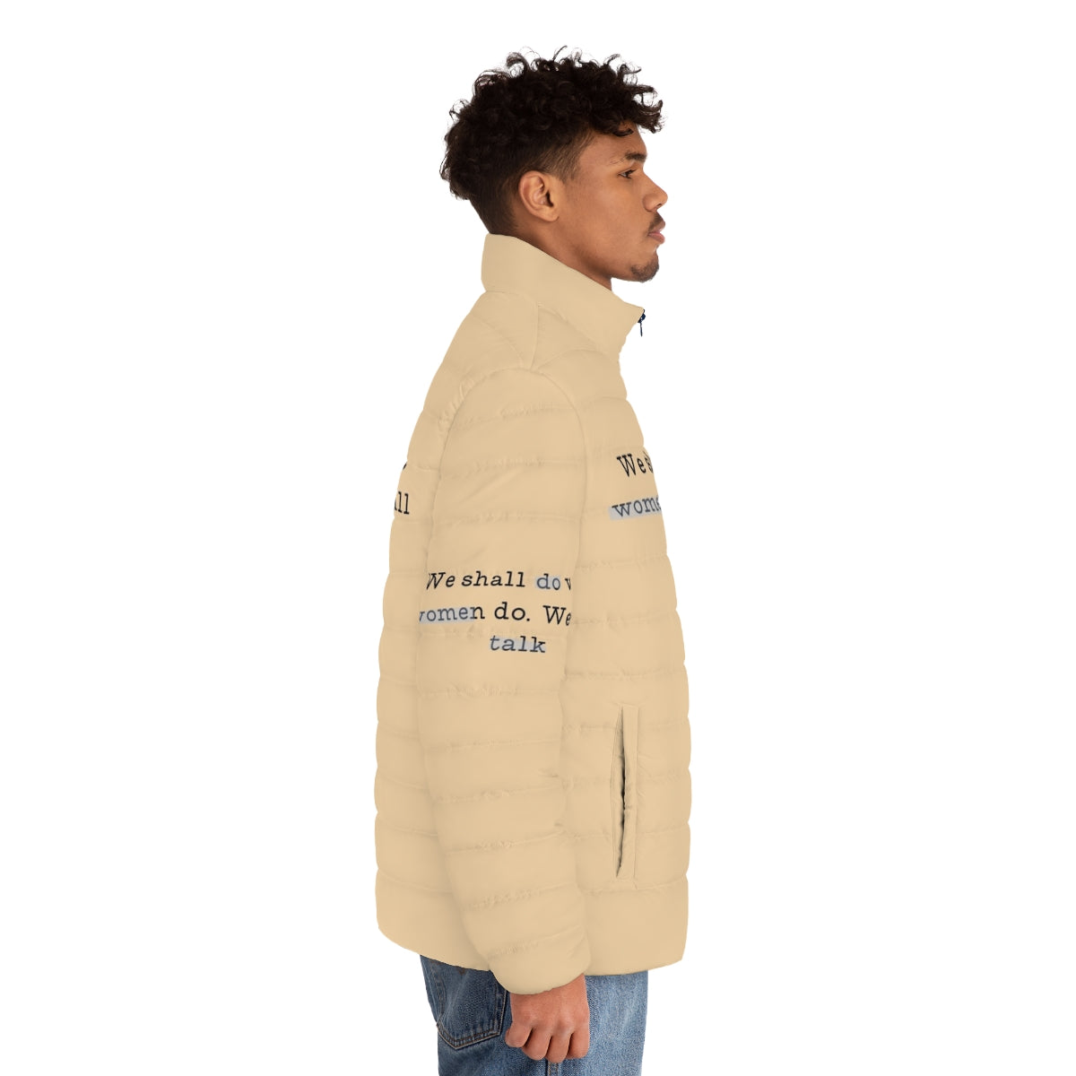 Violet Bridgerton Bridgerton Netflix Quote Puffer Jacket - men side right