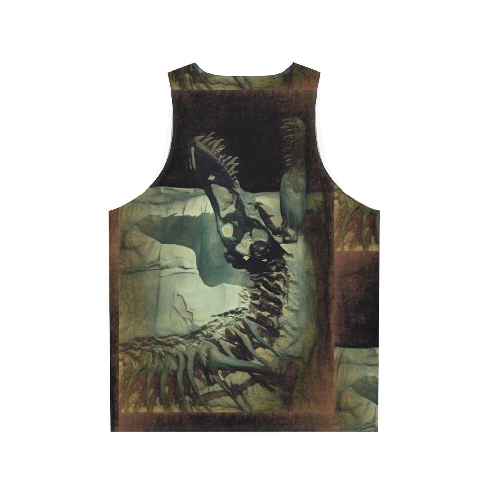 Unisex dinosaur "Bite Me" tank top - Back