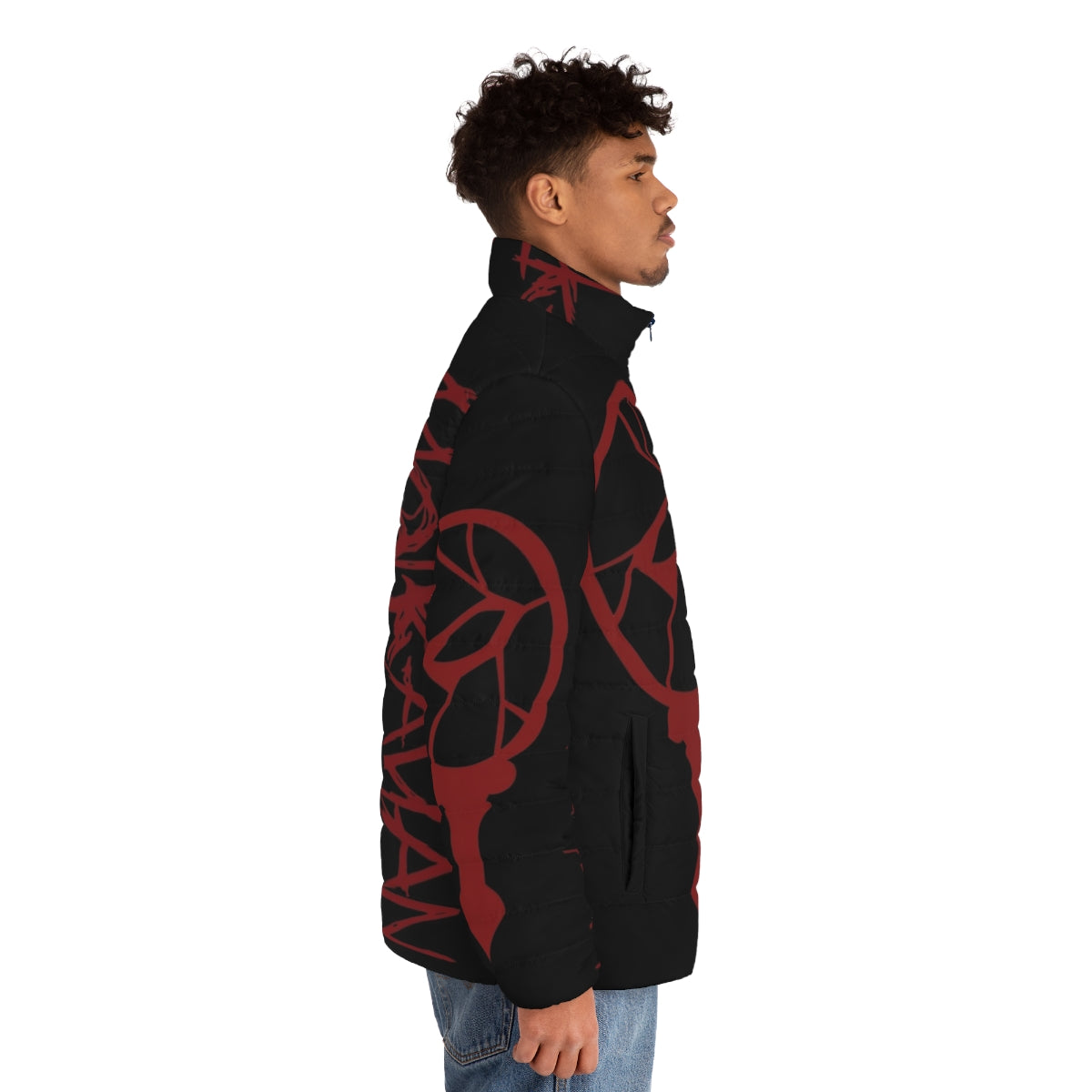 Malkavian V5 Puffer Jacket - Embrace the Madness of Clan Malkav - men side right