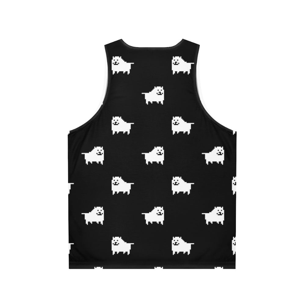 Undertale Annoying Dog Pixel Art Unisex Tank Top - Back