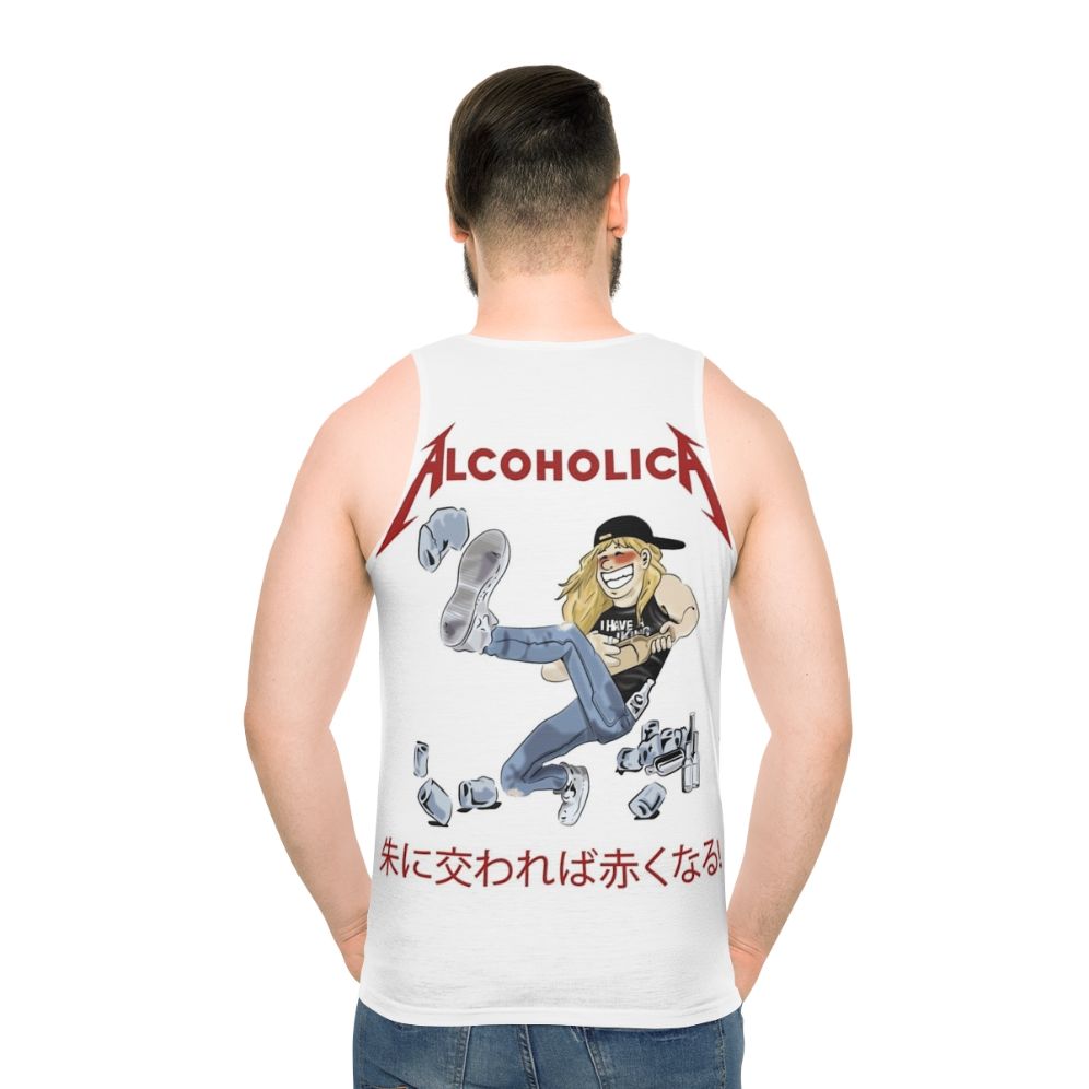 Alcoholica band logo unisex tank top - men back