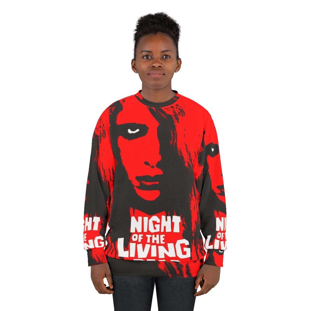 Night of the Living Dead Sweatshirt featuring a zombie graphic - women