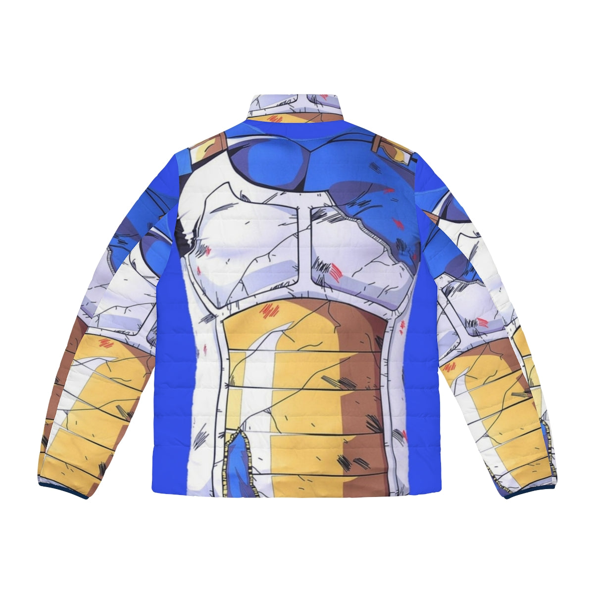 Vegeta's Armor Inspired DBZ Puffer Jacket - Back