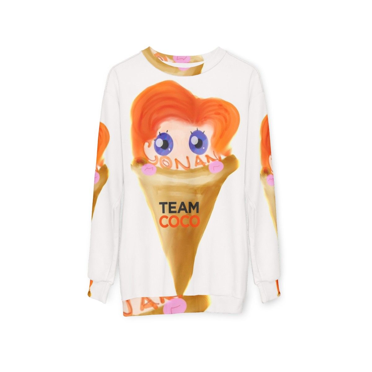 Conan O'Brien Ice Cream Sweatshirt - hanging