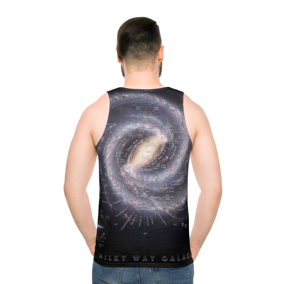 Milky Way Galaxy Map Unisex Tank Top - men back