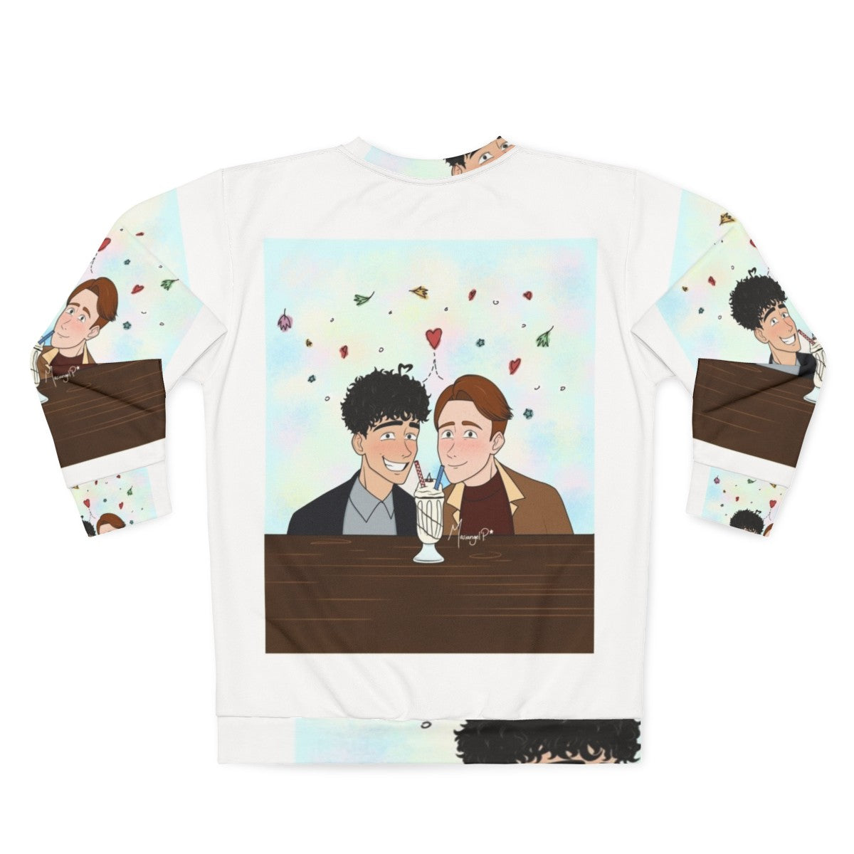 Heartstopper fanart digital art sweatshirt - Back