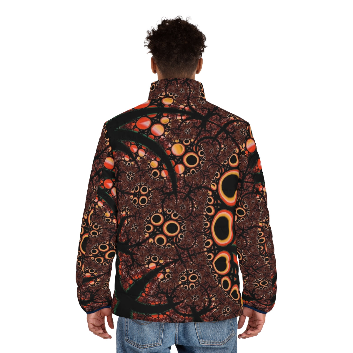 Tales From The Dark Side Halloween Puffer Jacket with Jack Skellington Design - men back