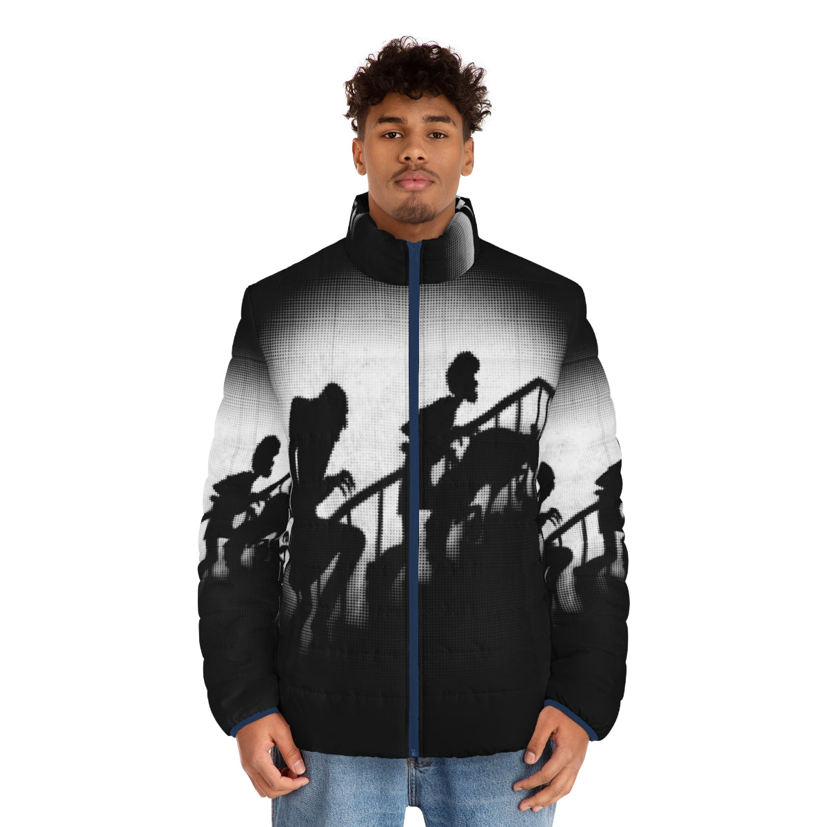 Nosferatu The Mystery Hunter Puffer Jacket with horror movie-inspired graphics - men front