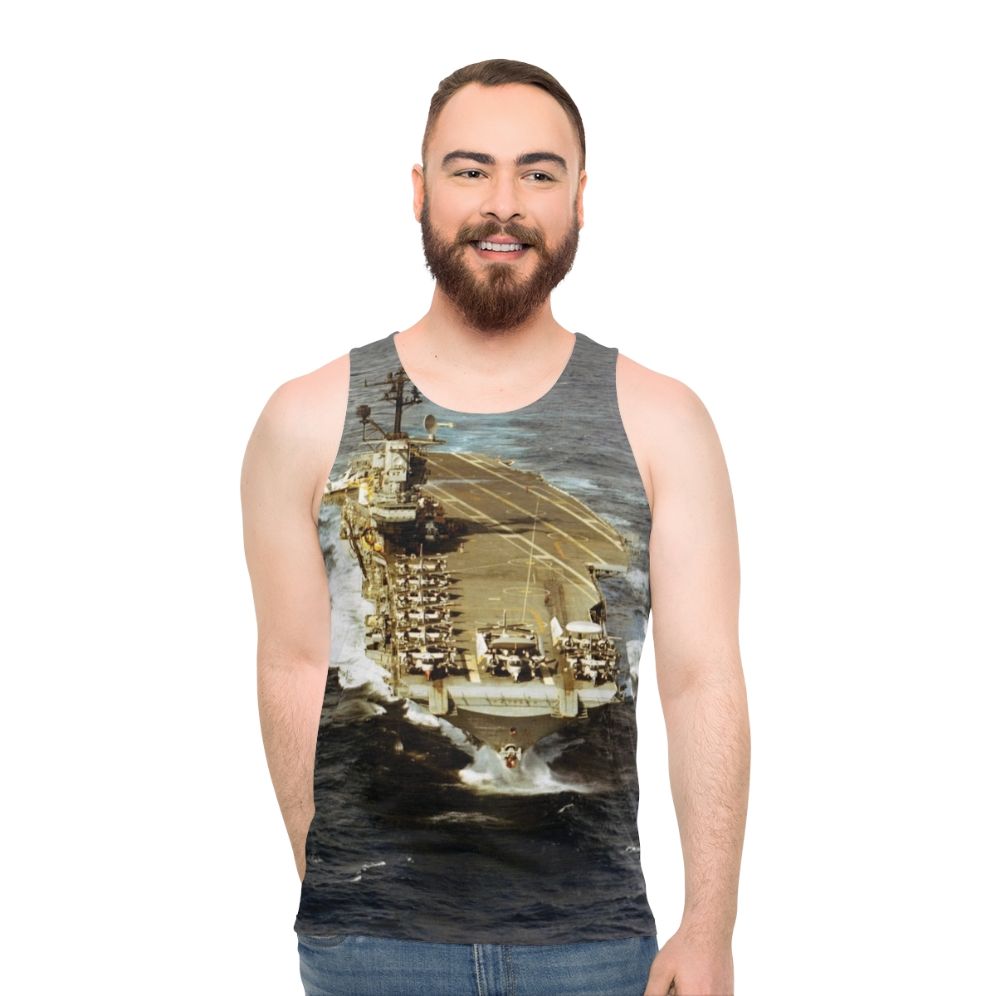 Unisex USS Intrepid CVA 11 Navy Tank Top - men