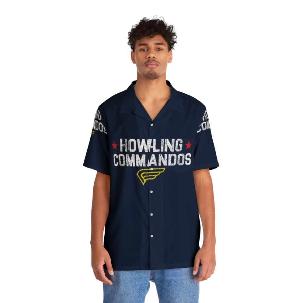 Marvel's Howling Commandos Hawaiian Shirt, featuring Bucky Barnes and other superheroes - People Front