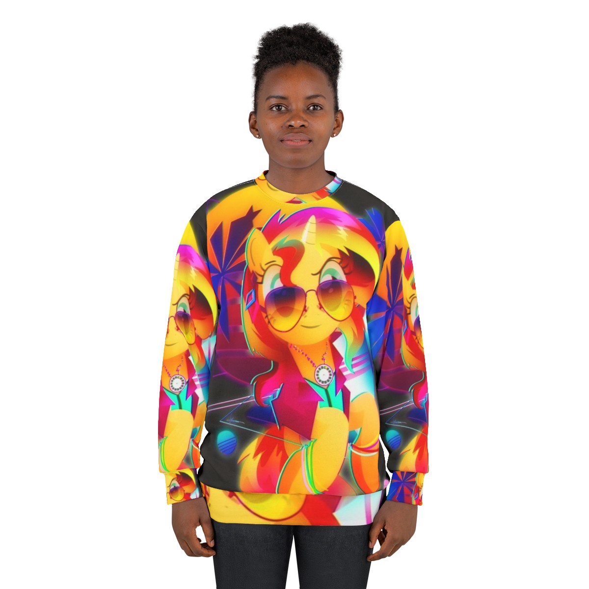 Sunset Shimmer Synthwave Sweatshirt - women