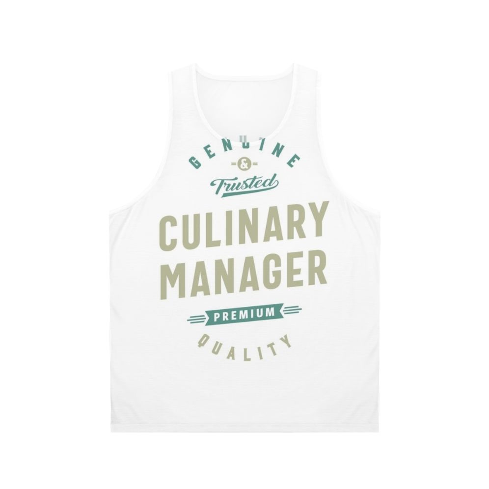 Culinary manager chef unisex tank top