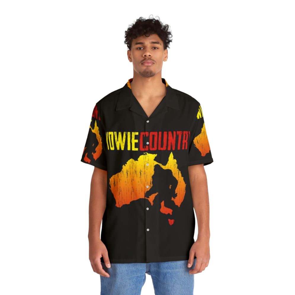 Yowie Country Hawaiian Shirt featuring a cryptid design - People Front