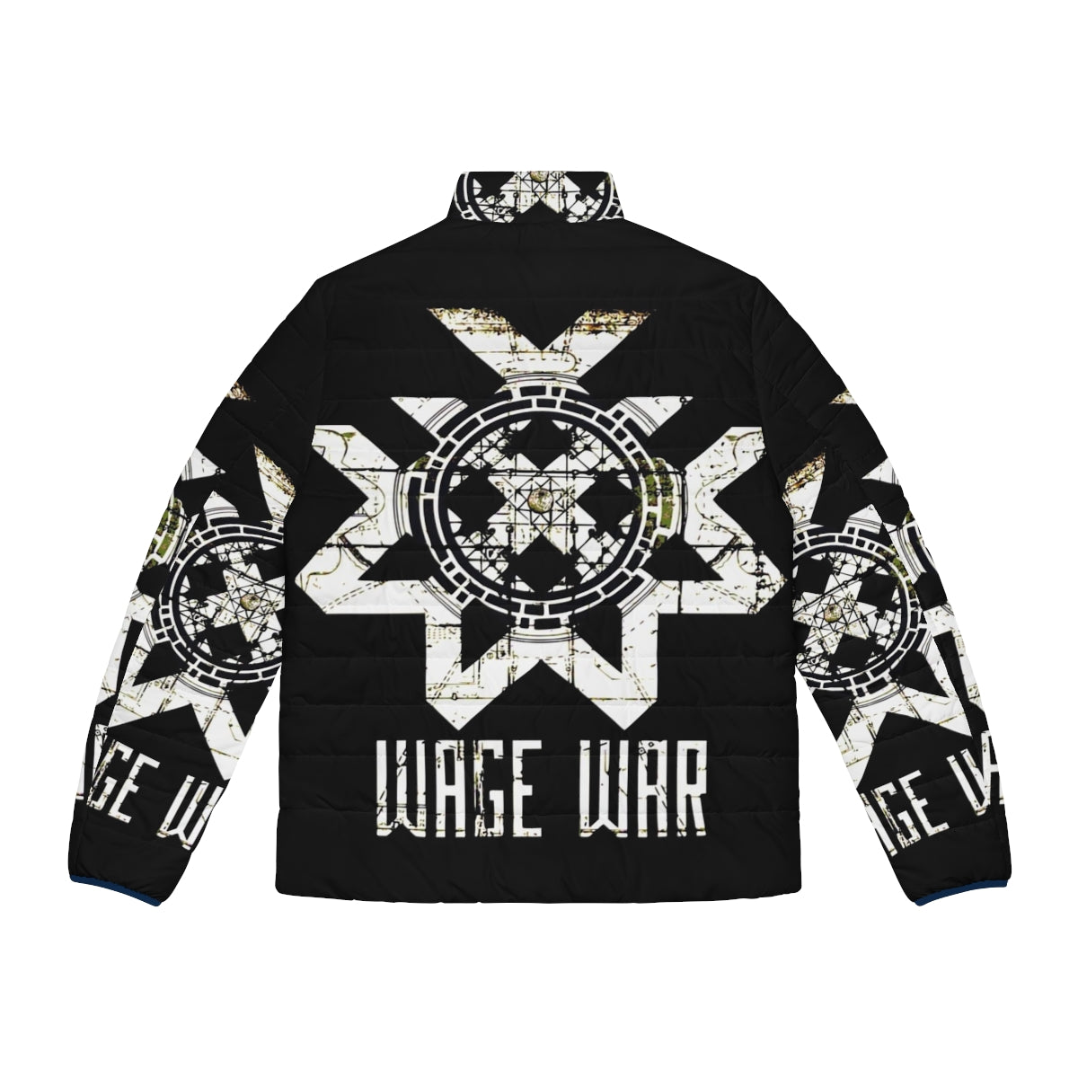 Wage War Puffer Jacket featuring heavy metal and metalcore inspired design - Back