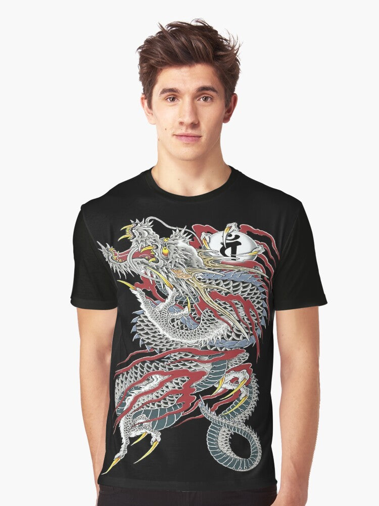 Kiryu Kazuma, the Dragon of Dojima, featured on a stylish graphic t-shirt for Yakuza fans. - Men