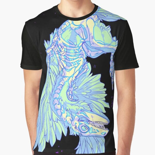 Archaeopteryx glow in the dark dinosaur graphic t-shirt