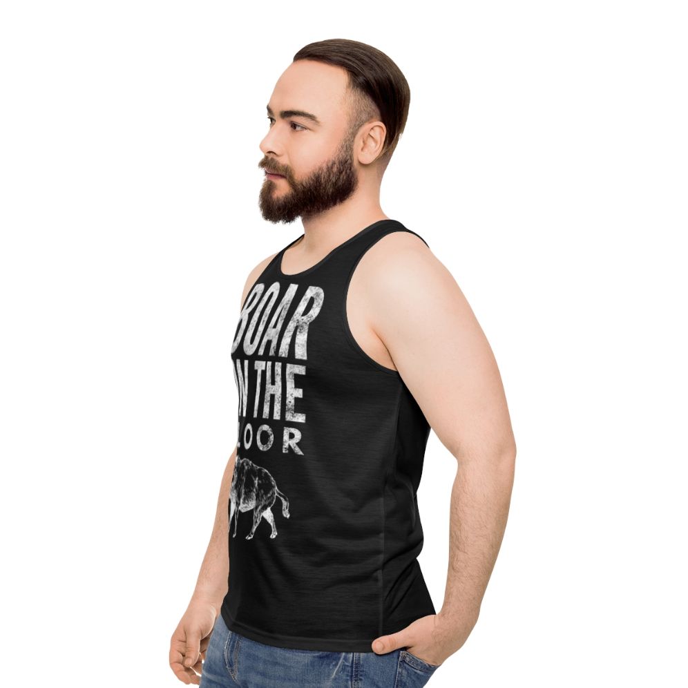 Boar print unisex tank top inspired by Succession TV show - men side